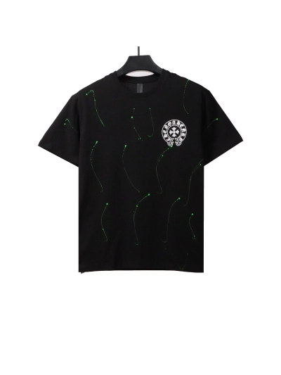Chrome Hearts embellished horseshoe print T-Shirts  black 01