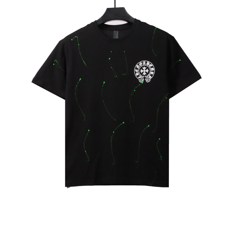  Chrome Hearts embellished horseshoe print T-Shirts  black