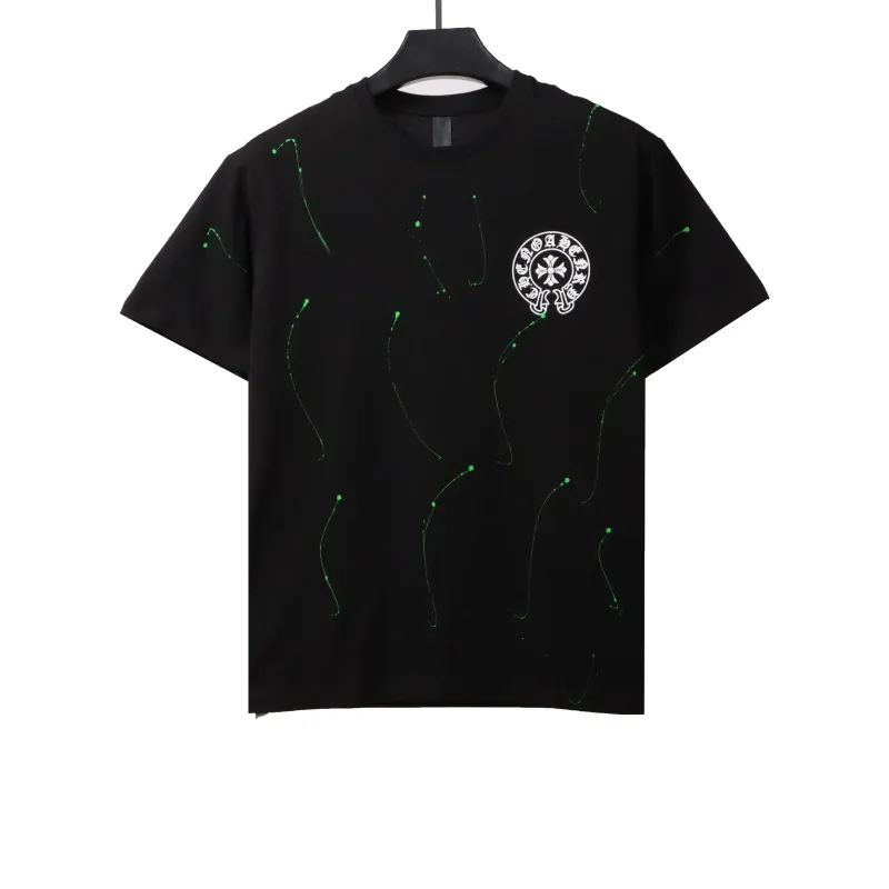  Chrome Hearts embellished horseshoe print T-Shirts  black