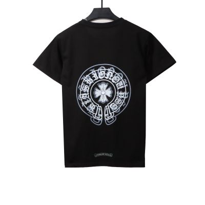  Chrome Hearts Fantasy Double Shadow Horseshoe T-Shirts Black 02
