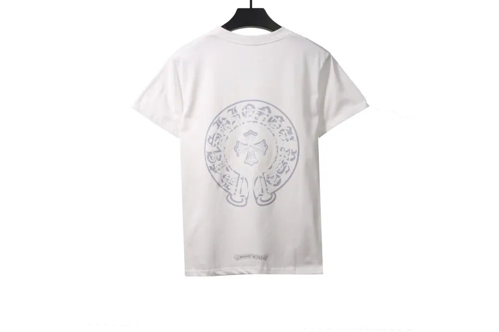 Chrome Hearts Fantasy Double Shadow Horseshoe T-Shirts White
