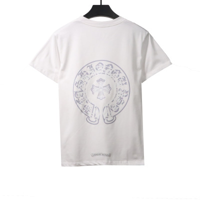  Chrome Hearts Fantasy Double Shadow Horseshoe T-Shirts White 02