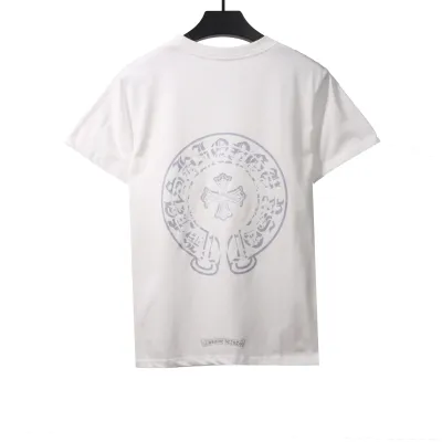  Chrome Hearts Fantasy Double Shadow Horseshoe T-Shirts White 02