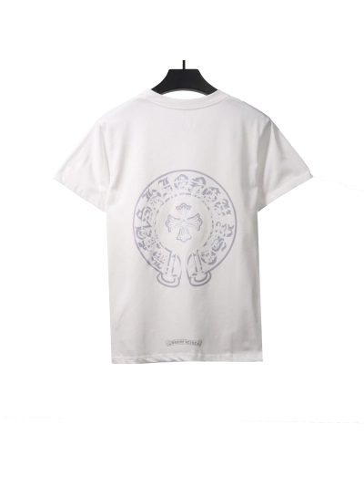 Chrome Hearts Fantasy Double Shadow Horseshoe T-Shirts White 02