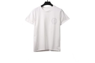Chrome Hearts Fantasy Double Shadow Horseshoe T-Shirts White 01