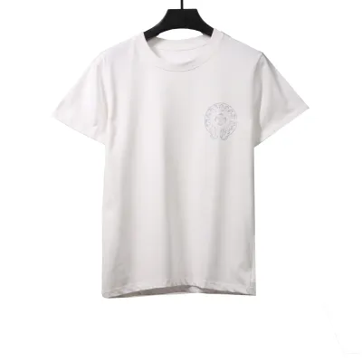  Chrome Hearts Fantasy Double Shadow Horseshoe T-Shirts White 01