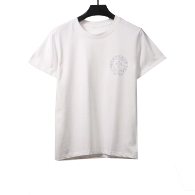 Chrome Hearts Fantasy Double Shadow Horseshoe T-Shirts White 01