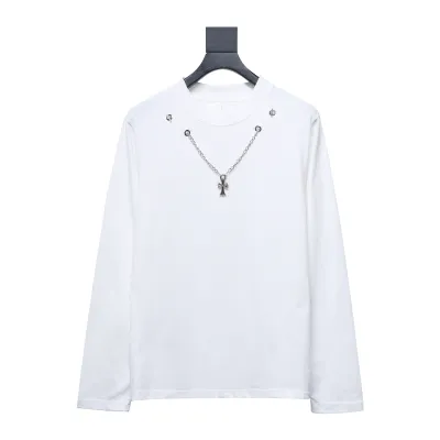  Chrome hearts hardware accessories long sleeve cross pendant T-shirt 1 01