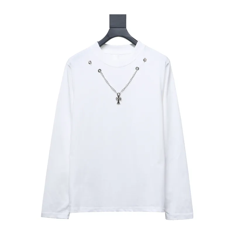  Chrome hearts hardware accessories long sleeve cross pendant T-shirt 1