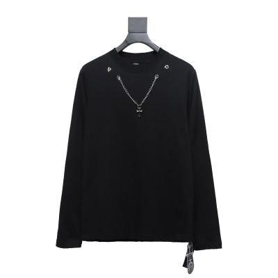  Chrome hearts hardware accessories long sleeve cross pendant T-shirt 2 01