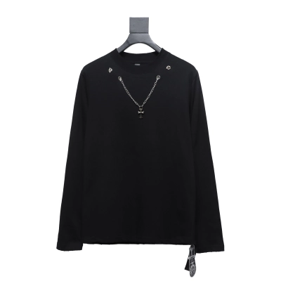 Chrome hearts hardware accessories long sleeve cross pendant T-shirt 2 01