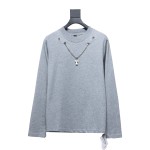  Chrome hearts hardware accessories long sleeve cross pendant T-shirt 3