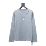  Chrome hearts hardware accessories long sleeve cross pendant T-shirt 3