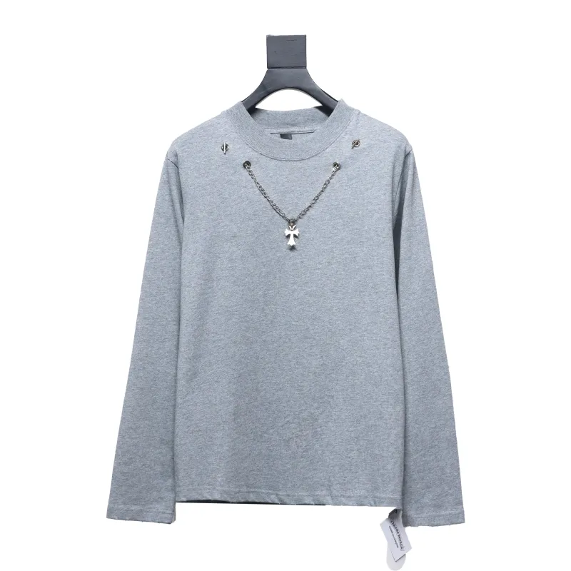  Chrome hearts hardware accessories long sleeve cross pendant T-shirt 3