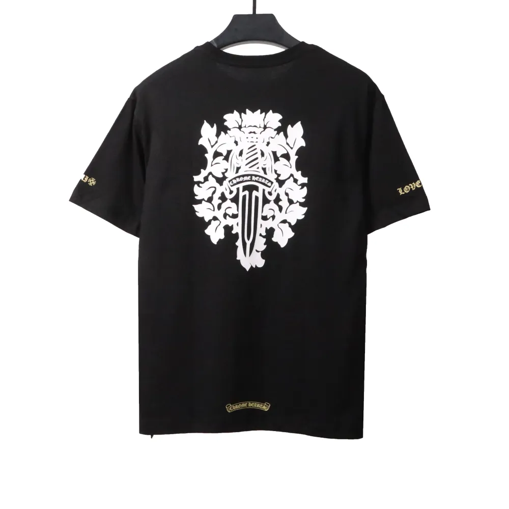  Chrome Hearts Holy Sword Print T-Shirts Black