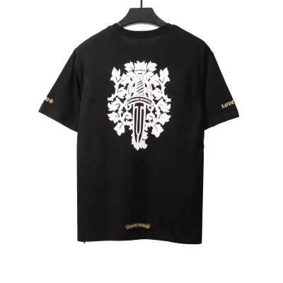  Chrome Hearts Holy Sword Print T-Shirts Black 02
