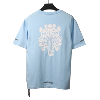  Chrome Hearts Holy Sword Print T-Shirts Blue 02