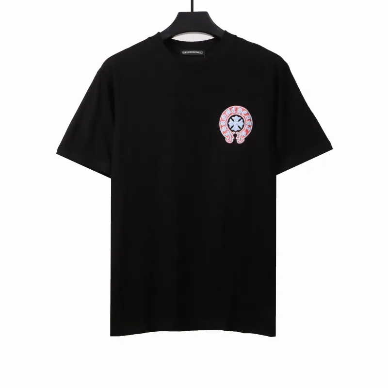  Chrome Hearts Horseshoe Foam Large Print T-Shirts Black