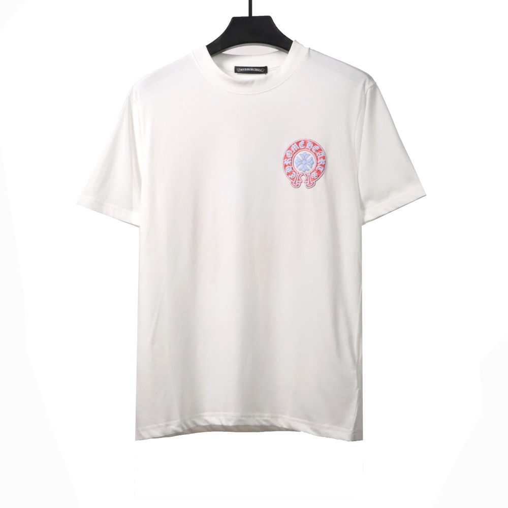  Chrome Hearts Horseshoe Foam Large Print T-Shirts White