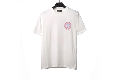 Chrome Hearts Horseshoe Foam Large Print T-Shirts White 01