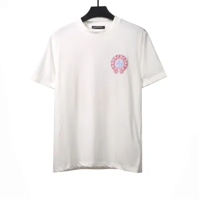  Chrome Hearts Horseshoe Foam Large Print T-Shirts White 01