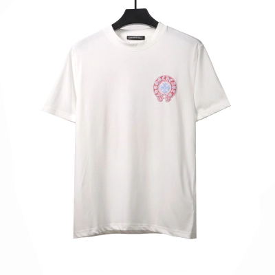 Chrome Hearts Horseshoe Foam Large Print T-Shirts White 01