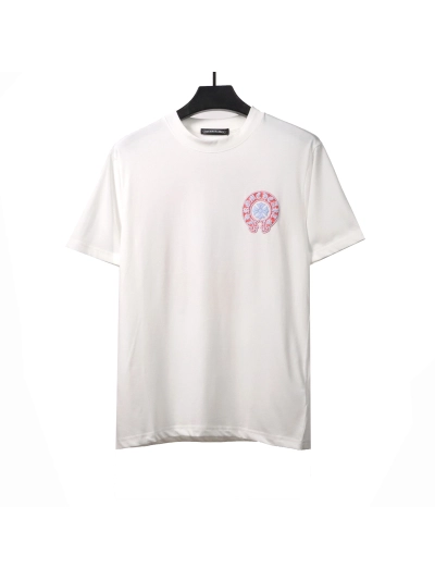 Chrome Hearts Horseshoe Foam Large Print T-Shirts White 01