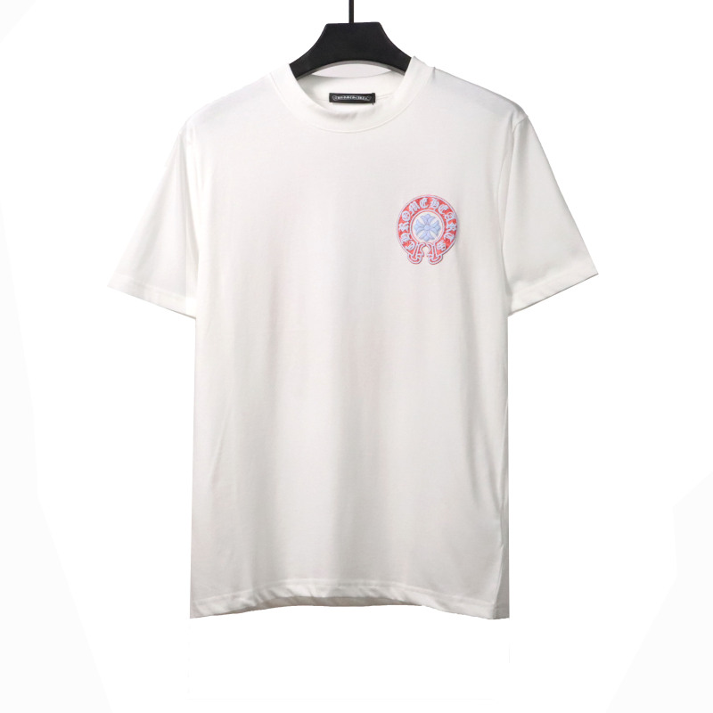  Chrome Hearts Horseshoe Foam Large Print T-Shirts White