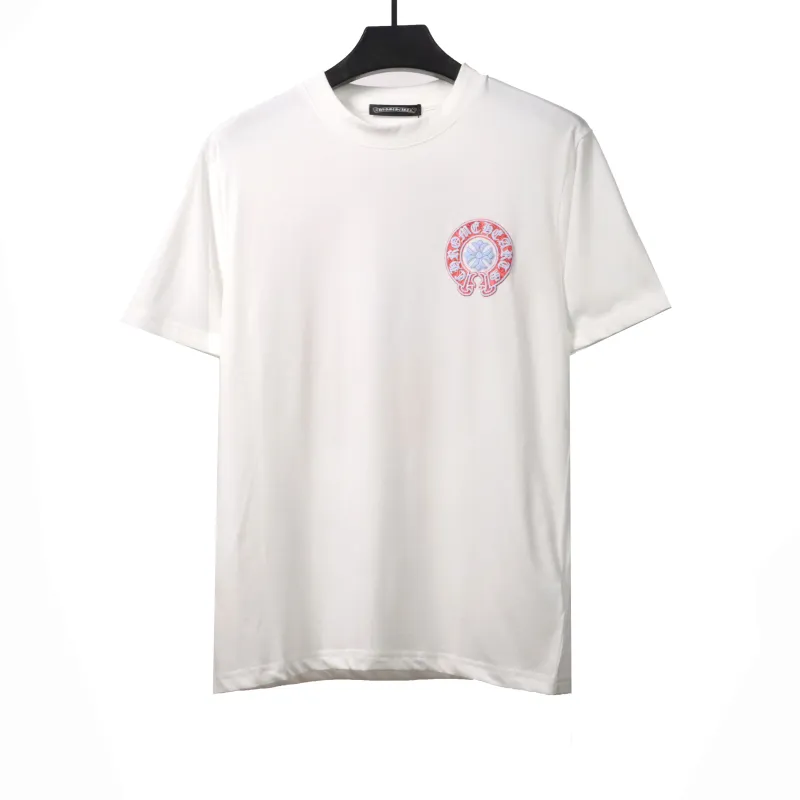  Chrome Hearts Horseshoe Foam Large Print T-Shirts White