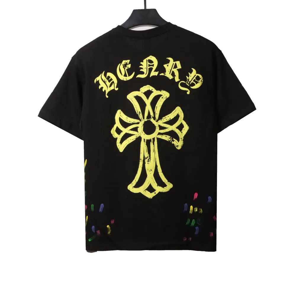  Chrome Hearts painted rendering print T-Shirts black