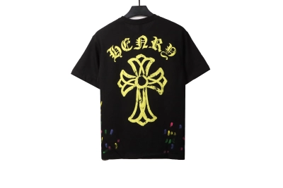 Chrome Hearts painted rendering print T-Shirts black 02