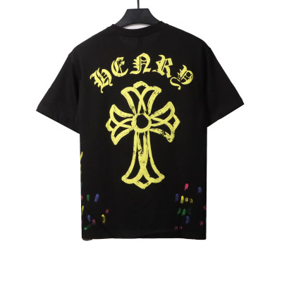  Chrome Hearts painted rendering print T-Shirts black 02