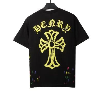  Chrome Hearts painted rendering print T-Shirts black 02