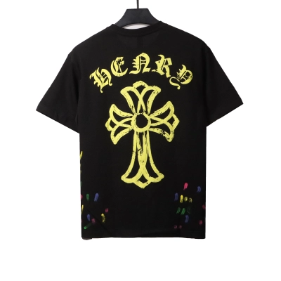 Chrome Hearts painted rendering print T-Shirts black 02