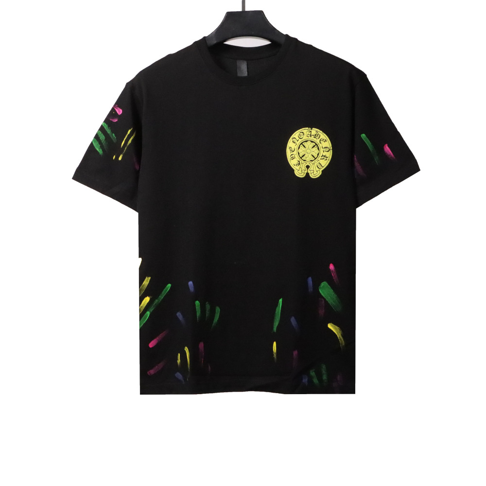  Chrome Hearts painted rendering print T-Shirts black