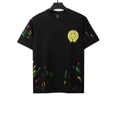  Chrome Hearts painted rendering print T-Shirts black 01