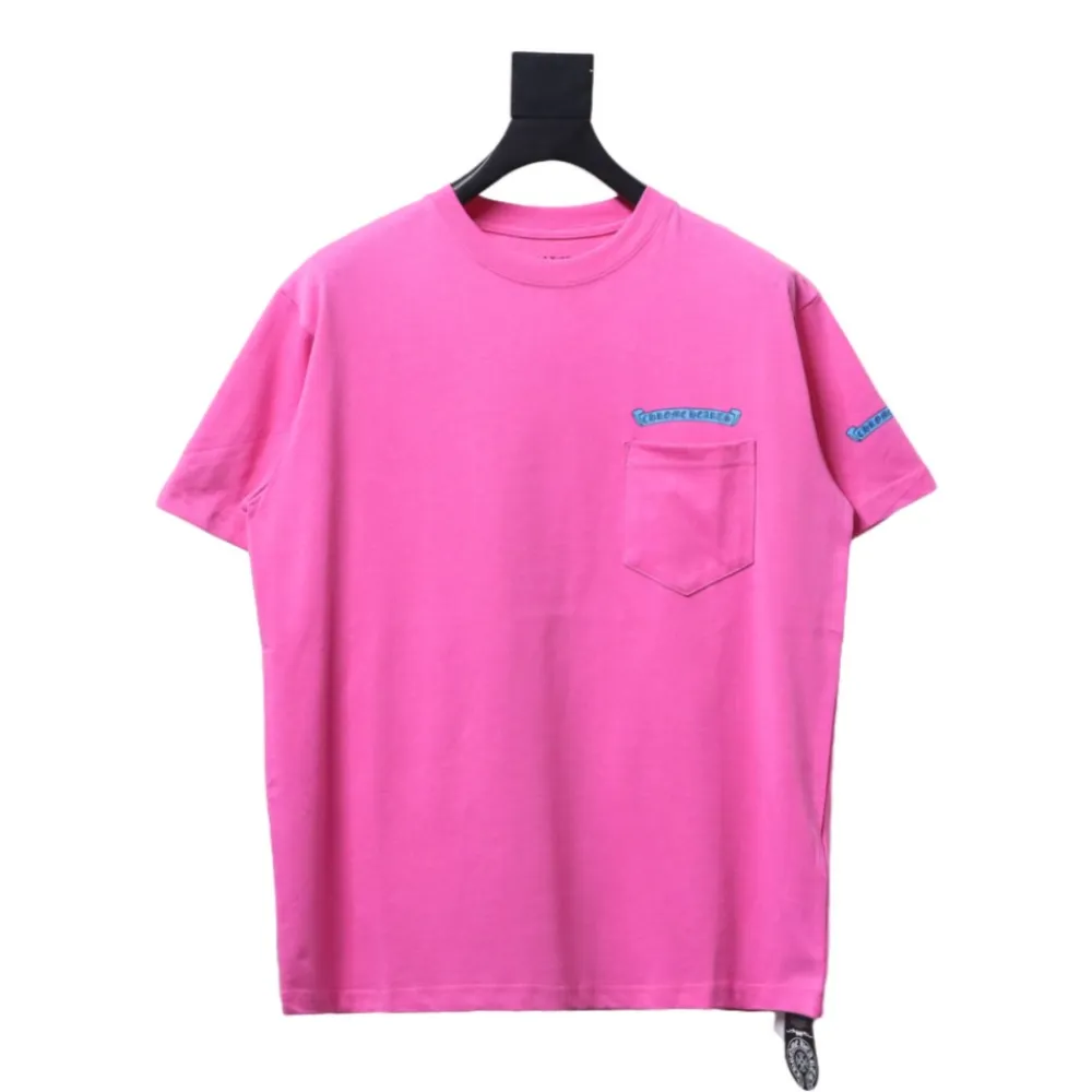  Chrome Hearts scroll banner dopamine color matching pocket T-shirt 2