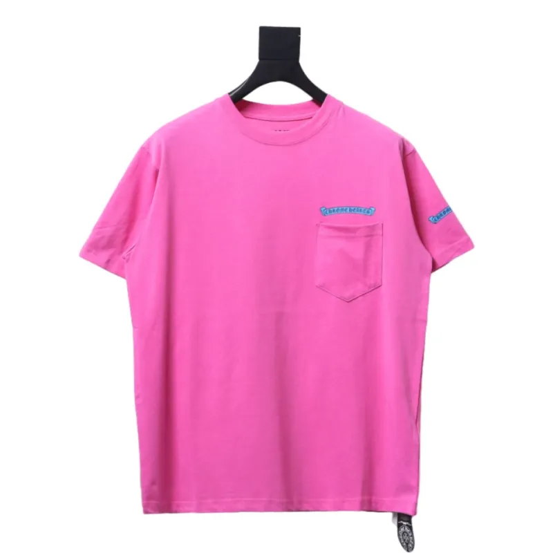  Chrome Hearts scroll banner dopamine color matching pocket T-shirt 2