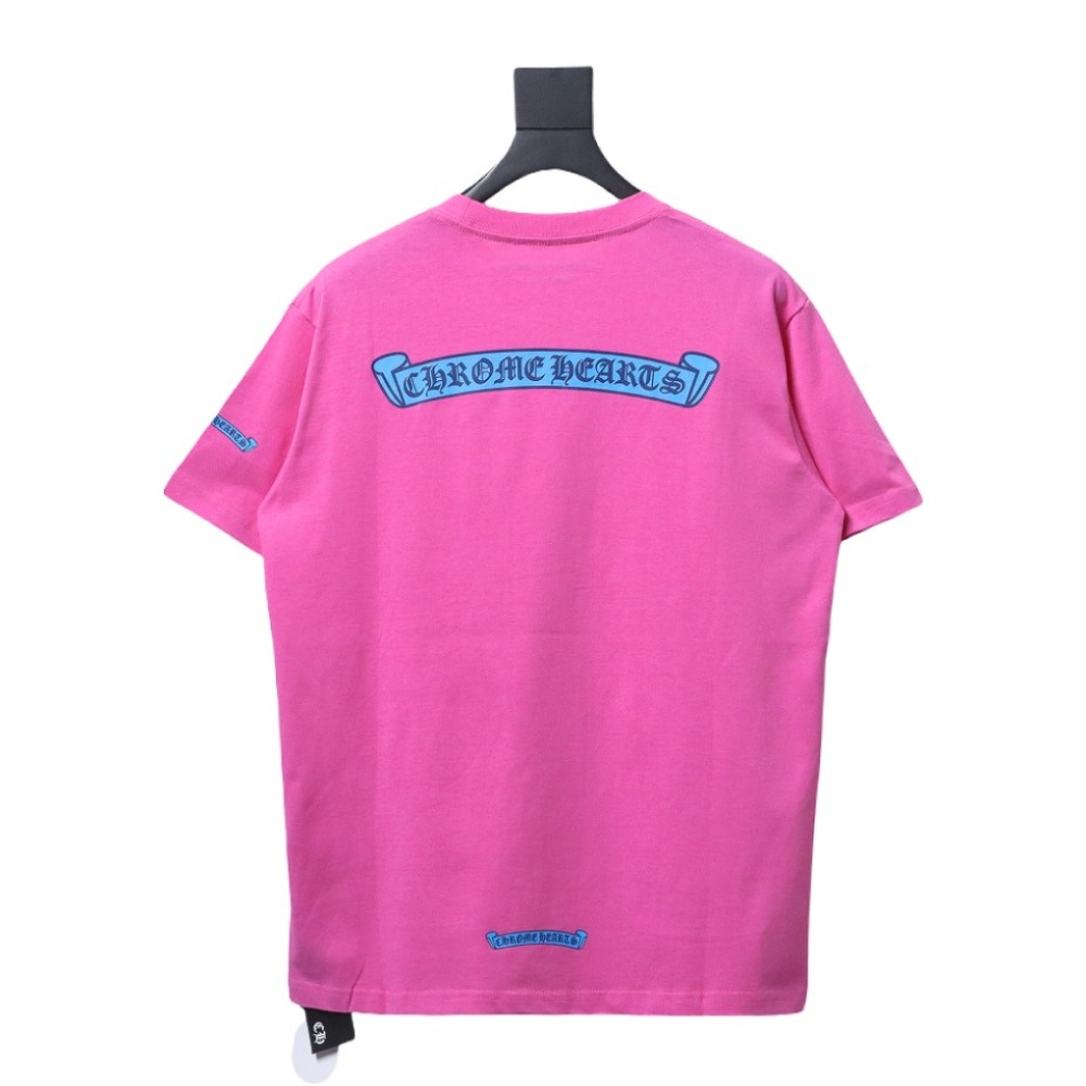 Chrome Hearts scroll banner dopamine color matching pocket T-shirt 2