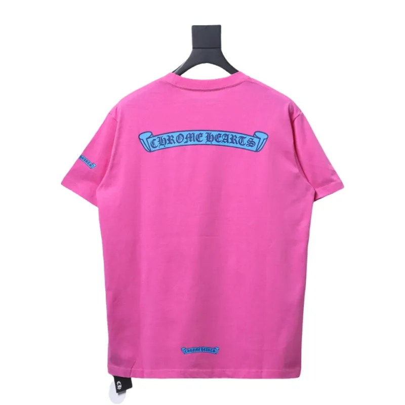  Chrome Hearts scroll banner dopamine color matching pocket T-shirt 2