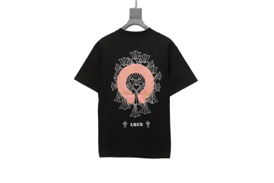 Chrome HeartsCH Sanskrit cross round T-Shirts T-shirt black 02