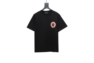Chrome HeartsCH Sanskrit cross round T-Shirts T-shirt black 01