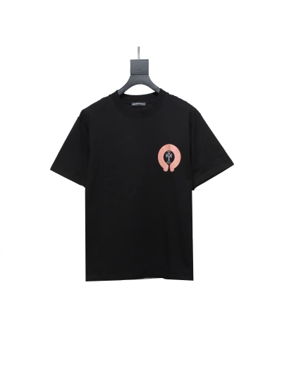 Chrome HeartsCH Sanskrit cross round T-Shirts T-shirt black 01