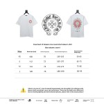  Chrome HeartsCH Sanskrit cross round T-Shirts T-shirt white