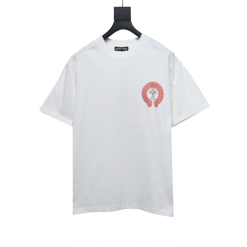  Chrome HeartsCH Sanskrit cross round T-Shirts T-shirt white