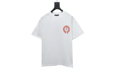Chrome HeartsCH Sanskrit cross round T-Shirts T-shirt white 01
