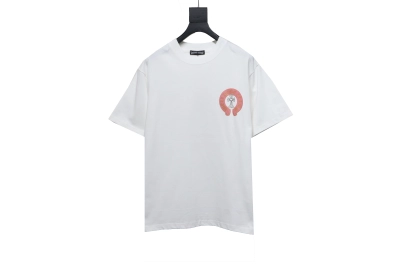 Chrome HeartsCH Sanskrit cross round T-Shirts T-shirt white 01