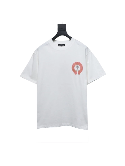 Chrome HeartsCH Sanskrit cross round T-Shirts T-shirt white 01