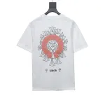  Chrome HeartsCH Sanskrit cross round T-Shirts T-shirt white