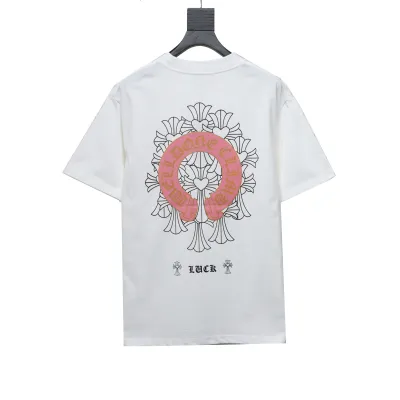  Chrome HeartsCH Sanskrit cross round T-Shirts T-shirt white 02